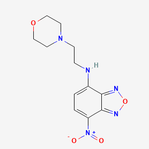 molecular formula C12H15N5O4 B14494302 Benzofurazan, 4-((2-morpholinoethyl)amino)-7-nitro- CAS No. 65427-71-6