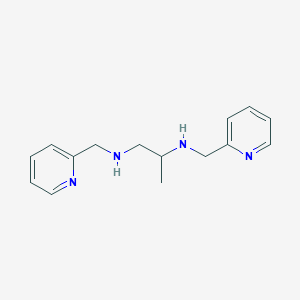 molecular formula C15H20N4 B14494310 N~1~,N~2~-Bis[(pyridin-2-yl)methyl]propane-1,2-diamine CAS No. 63671-70-5
