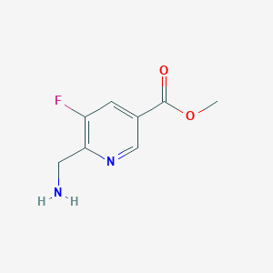 molecular formula C8H9FN2O2 B1449434 Methyl 6-(aminomethyl)-5-fluoronicotinate CAS No. 2092289-52-4