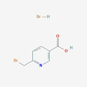 molecular formula C7H7Br2NO2 B1449436 6-Bromomethyl-nicotinic acid hydrobromide CAS No. 1965309-29-8
