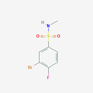 molecular formula C7H7BrFNO2S B1449437 3-Bromo-4-fluoro-N-methylbenzene-1-sulfonamide CAS No. 1864395-88-9