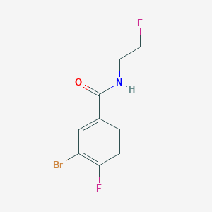 molecular formula C9H8BrF2NO B1449438 3-Bromo-4-fluoro-N-(2-fluoroethyl)benzamide CAS No. 1863450-43-4