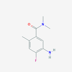 molecular formula C10H13FN2O B1449441 5-Amino-4-fluoro-2,N,N-trimethyl-benzamide CAS No. 1865088-94-3