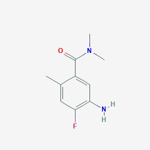 molecular formula C10H13FN2O B1449441 5-Amino-4-fluoro-2,N,N-trimethylbenzamide CAS No. 1865088-94-3