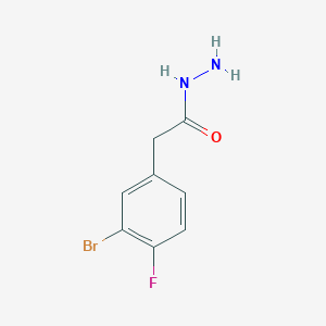 molecular formula C8H8BrFN2O B1449443 2-(3-溴-4-氟苯基)乙酰肼 CAS No. 1570562-61-6