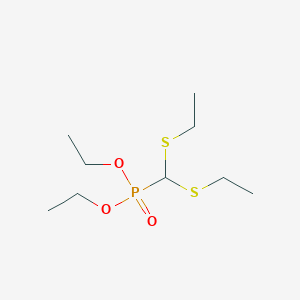 molecular formula C9H21O3PS2 B14494448 Diethyl [bis(ethylsulfanyl)methyl]phosphonate CAS No. 62999-72-8