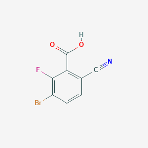 molecular formula C8H3BrFNO2 B1449446 3-Bromo-6-cyano-2-fluorobenzoic acid CAS No. 1805104-04-4