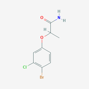 molecular formula C9H9BrClNO2 B1449449 2-(4-溴-3-氯苯氧基)丙酰胺 CAS No. 1935007-23-0