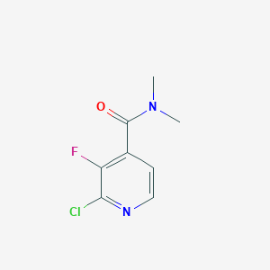 molecular formula C8H8ClFN2O B1449451 2-Chloro-3-fluoro-N,N-dimethylpyridine-4-carboxamide CAS No. 1863285-91-9