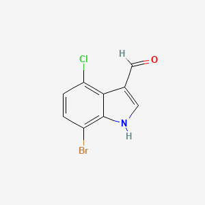 molecular formula C9H5BrClNO B1449453 7-Bromo-4-chloro-1H-indole-3-carbaldehyde CAS No. 126811-23-2
