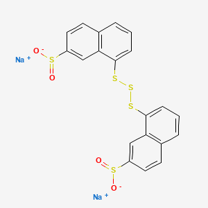 molecular formula C20H12Na2O4S5 B14494538 Disodium 8,8'-trithiobis(1-naphthalenesulfinate) dihydrate CAS No. 63766-35-8