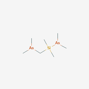 molecular formula C7H20As2Si B14494544 {[(Dimethylarsanyl)(dimethyl)silyl]methyl}(dimethyl)arsane CAS No. 64781-80-2