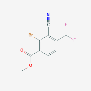 molecular formula C10H6BrF2NO2 B1449455 Methyl 2-bromo-3-cyano-4-(difluoromethyl)benzoate CAS No. 1807073-50-2