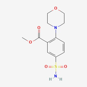 molecular formula C12H16N2O5S B14494550 Methyl 2-(morpholin-4-yl)-5-sulfamoylbenzoate CAS No. 65194-62-9