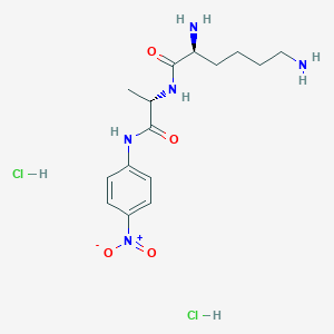 molecular formula C15H25Cl2N5O4 B1449459 (2S)-2,6-diamino-N-[(2S)-1-(4-nitroanilino)-1-oxopropan-2-yl]hexanamide;dihydrochloride CAS No. 390366-87-7