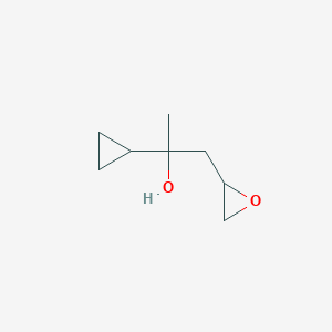 molecular formula C8H14O2 B1449462 2-Cyclopropyl-1-(oxiran-2-yl)propan-2-ol CAS No. 2060048-60-2