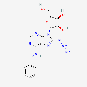 molecular formula C17H18N8O4 B14494632 8-Azido-N-benzyladenosine CAS No. 65263-60-7