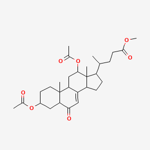 molecular formula C29H42O7 B14494635 Methyl 3,12-bis(acetyloxy)-6-oxochol-7-en-24-oate CAS No. 64219-22-3