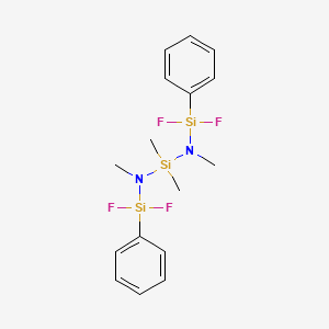 molecular formula C16H22F4N2Si3 B14494687 N,N'-Bis[difluoro(phenyl)silyl]-N,N',1,1-tetramethylsilanediamine CAS No. 65158-33-0