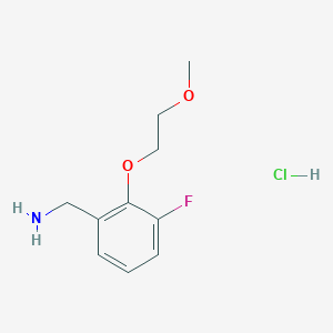 molecular formula C10H15ClFNO2 B1449469 3-Fluoro-2-(2-methoxy-ethoxy)-benzylamine hydrochloride CAS No. 2205505-30-0