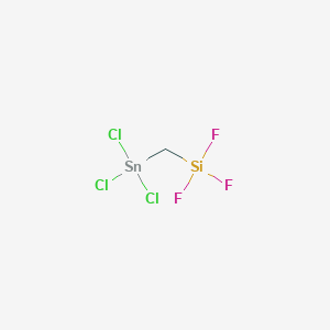 molecular formula CH2Cl3F3SiSn B14494692 Trifluoro[(trichlorostannyl)methyl]silane CAS No. 64487-28-1