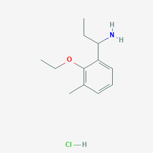 molecular formula C12H20ClNO B1449470 1-(2-Ethoxy-3-methylphenyl)-propylamine hydrochloride CAS No. 2208779-80-8
