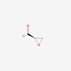 molecular formula C3H4O2 B14494704 Oxiranecarboxaldehyde, (R)- CAS No. 64821-54-1