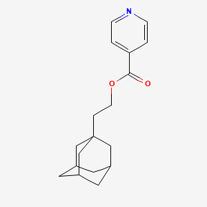 molecular formula C18H23NO2 B14494723 Isonicotinic acid, 2-(1-adamantyl)ethyl ester CAS No. 64140-42-7