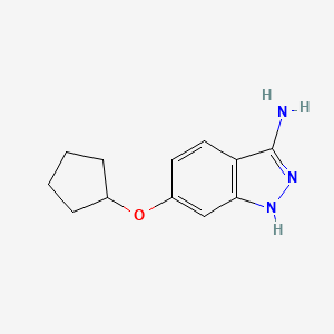 molecular formula C12H15N3O B1449473 6-Cyclopentyloxy-1H-indazol-3-ylamine CAS No. 1394934-96-3