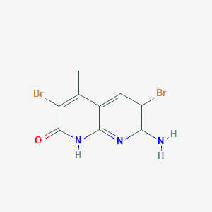 7-Amino-3,6-dibromo-4-methyl-1,8-naphthyridin-2-ol