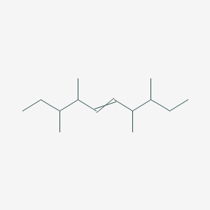 molecular formula C14H28 B14494788 3,4,7,8-Tetramethyldec-5-ene CAS No. 64781-01-7