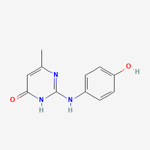 molecular formula C11H11N3O2 B1449479 2-[(4-羟基苯基)氨基]-6-甲基-4(3H)-嘧啶酮 CAS No. 272791-41-0