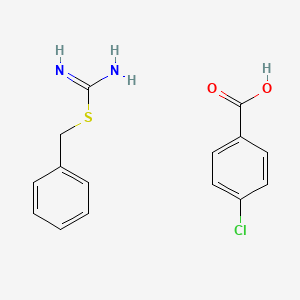molecular formula C15H15ClN2O2S B14494793 Benzyl carbamimidothioate;4-chlorobenzoic acid CAS No. 64580-72-9