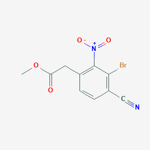 Methyl 3-bromo-4-cyano-2-nitrophenylacetate