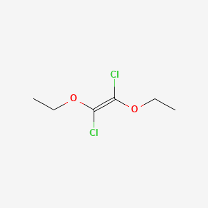 molecular formula C6H10Cl2O2 B14494899 1,2-Diethoxy-1,2-dichloroethene CAS No. 63918-52-5