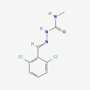 molecular formula C9H9Cl2N3O B14494946 2-[(2,6-Dichlorophenyl)methylidene]-N-methylhydrazine-1-carboxamide CAS No. 64303-53-3