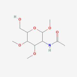 molecular formula C11H21NO6 B14494947 N-[6-(hydroxymethyl)-2,4,5-trimethoxyoxan-3-yl]acetamide CAS No. 63573-30-8