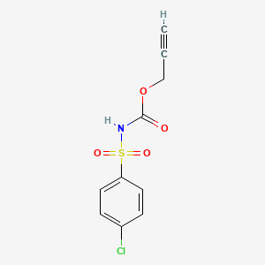 molecular formula C10H8ClNO4S B14494959 Prop-2-yn-1-yl (4-chlorobenzene-1-sulfonyl)carbamate CAS No. 63924-45-8