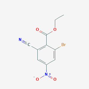 molecular formula C10H7BrN2O4 B1449499 Ethyl 2-bromo-6-cyano-4-nitrobenzoate CAS No. 1805597-63-0