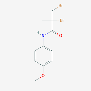 molecular formula C11H13Br2NO2 B14494995 Propanamide, 2,3-dibromo-N-(4-methoxyphenyl)-2-methyl- CAS No. 63407-47-6