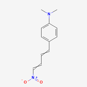 molecular formula C12H14N2O2 B14495011 N,N-Dimethyl-4-(4-nitrobuta-1,3-dien-1-yl)aniline CAS No. 63944-07-0