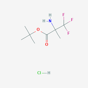 molecular formula C8H15ClF3NO2 B1449506 Tert-butyl 2-amino-3,3,3-trifluoro-2-methylpropanoate hydrochloride CAS No. 2060042-55-7