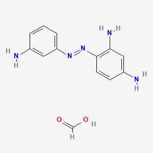 molecular formula C13H15N5O2 B14495076 m-Phenylenediamine, 4-((m-aminophenyl)azo)-, monoformate CAS No. 65122-45-4