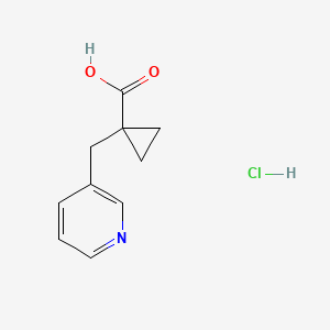 molecular formula C10H12ClNO2 B1449510 1-[(Pyridin-3-yl)methyl]cyclopropane-1-carboxylic acid hydrochloride CAS No. 2060000-47-5