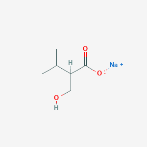 molecular formula C6H11NaO3 B1449513 Sodium 2-(hydroxymethyl)-3-methylbutanoate CAS No. 2059975-72-1