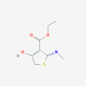 molecular formula C8H11NO3S B1449514 Ethyl 2-(methylamino)-4-oxo-4,5-dihydro-3-thiophenecarboxylate CAS No. 886360-78-7