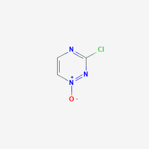 molecular formula C3H2ClN3O B14495180 3-Chloro-1-oxo-1lambda~5~,2,4-triazine CAS No. 63197-07-9