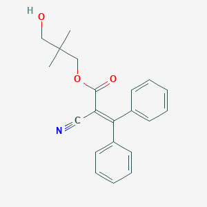 2-Propenoic acid, 2-cyano-3,3-diphenyl-, 3-hydroxy-2,2-dimethylpropyl ester