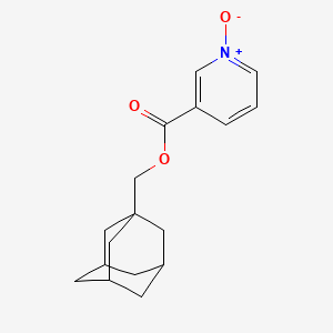 molecular formula C17H21NO3 B14495206 1-Adamantylmethyl nicotinate N-oxide CAS No. 64140-44-9