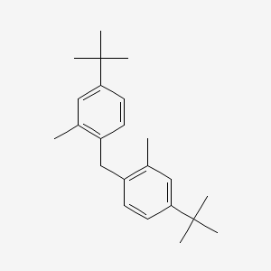 molecular formula C23H32 B14495213 Benzene, 1,1'-methylenebis[4-(1,1-dimethylethyl)-2-methyl- CAS No. 65276-21-3